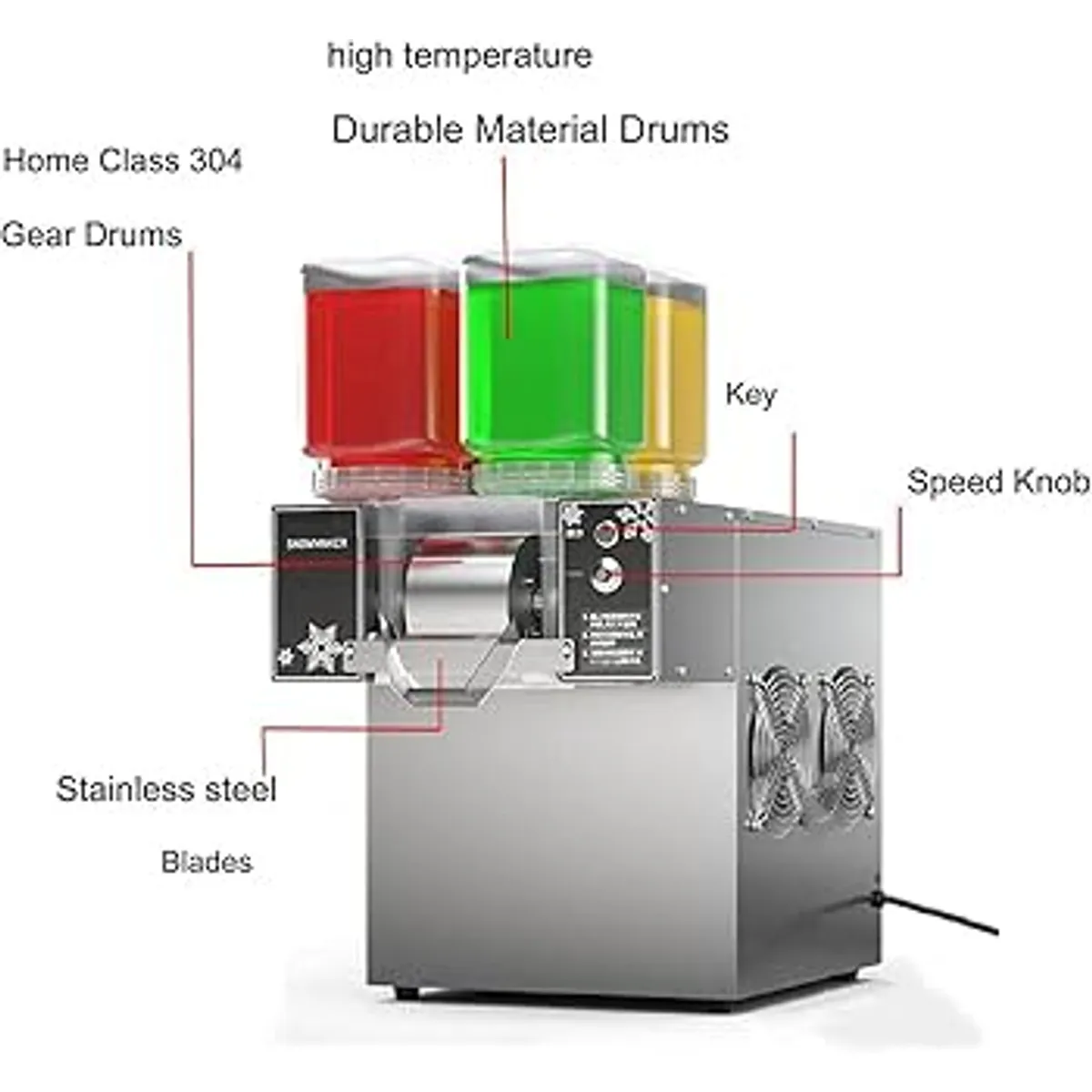 Snow ice machine 4 head (Available in 750 Watt and 1200 Watt)